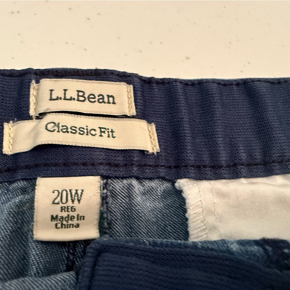 L.L. Bean Classic Fit Denim Skirt - Navy and White - Picture 3 of 5